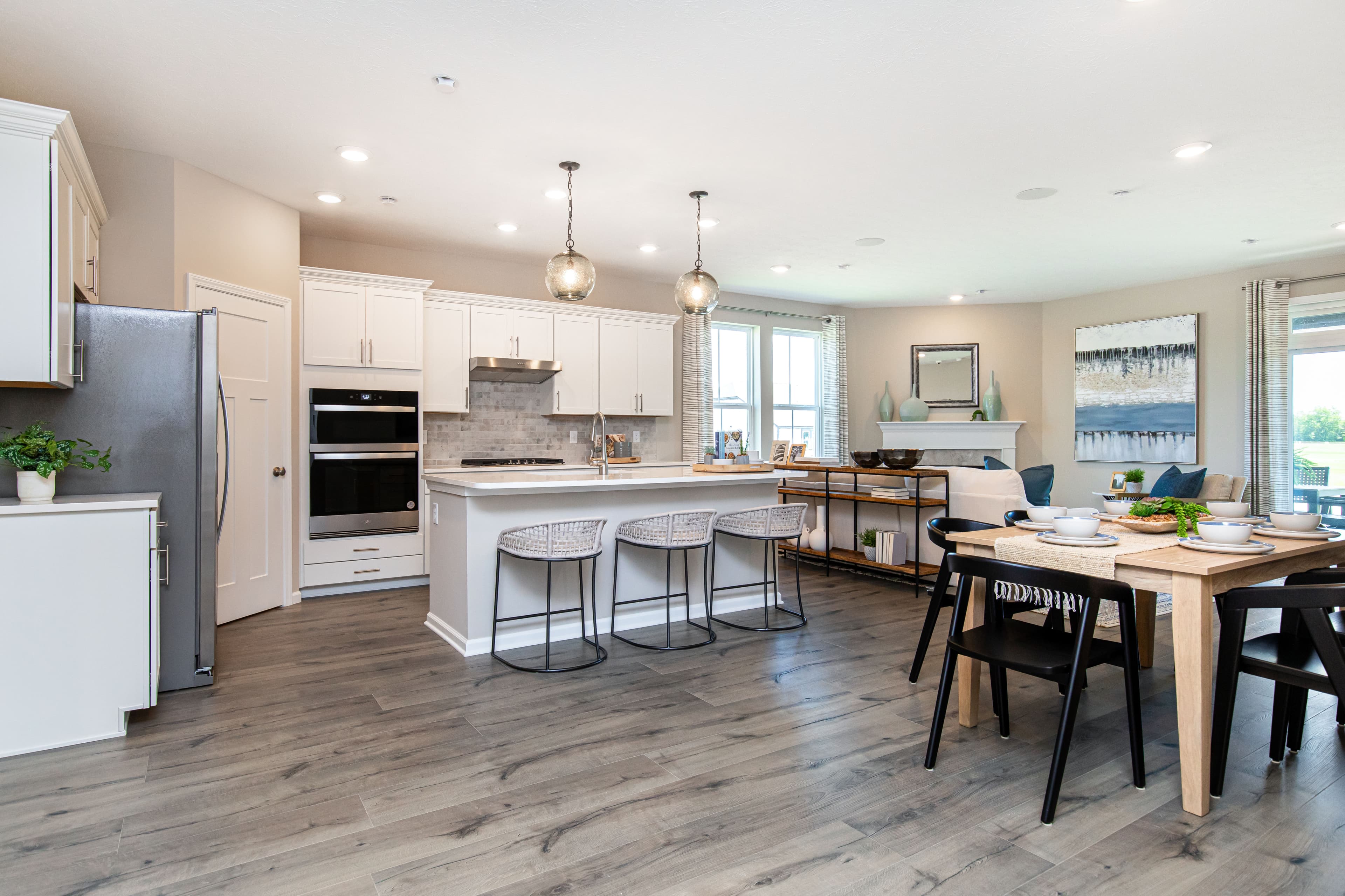 open-concept kitchen and great room 