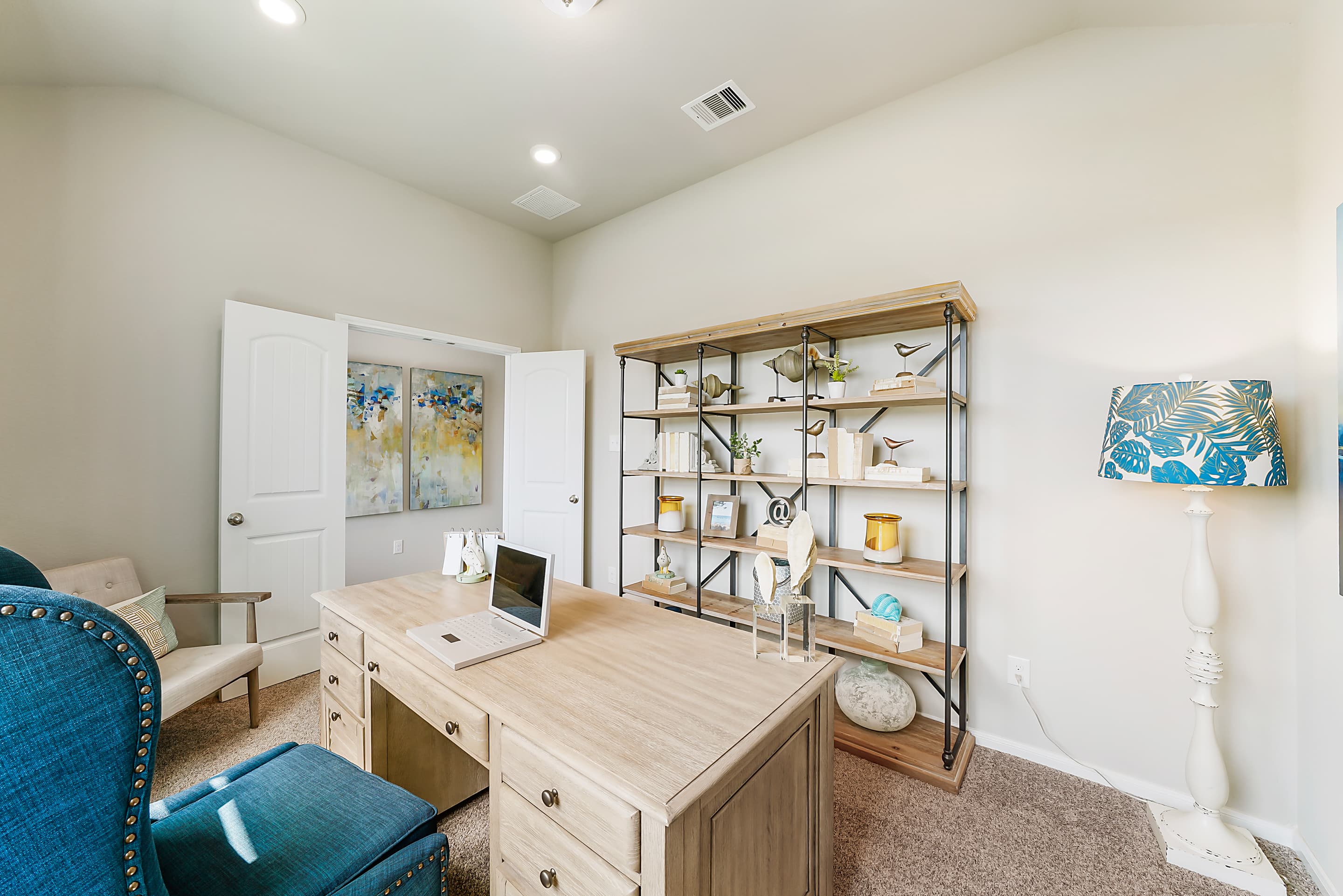 study with french doors 