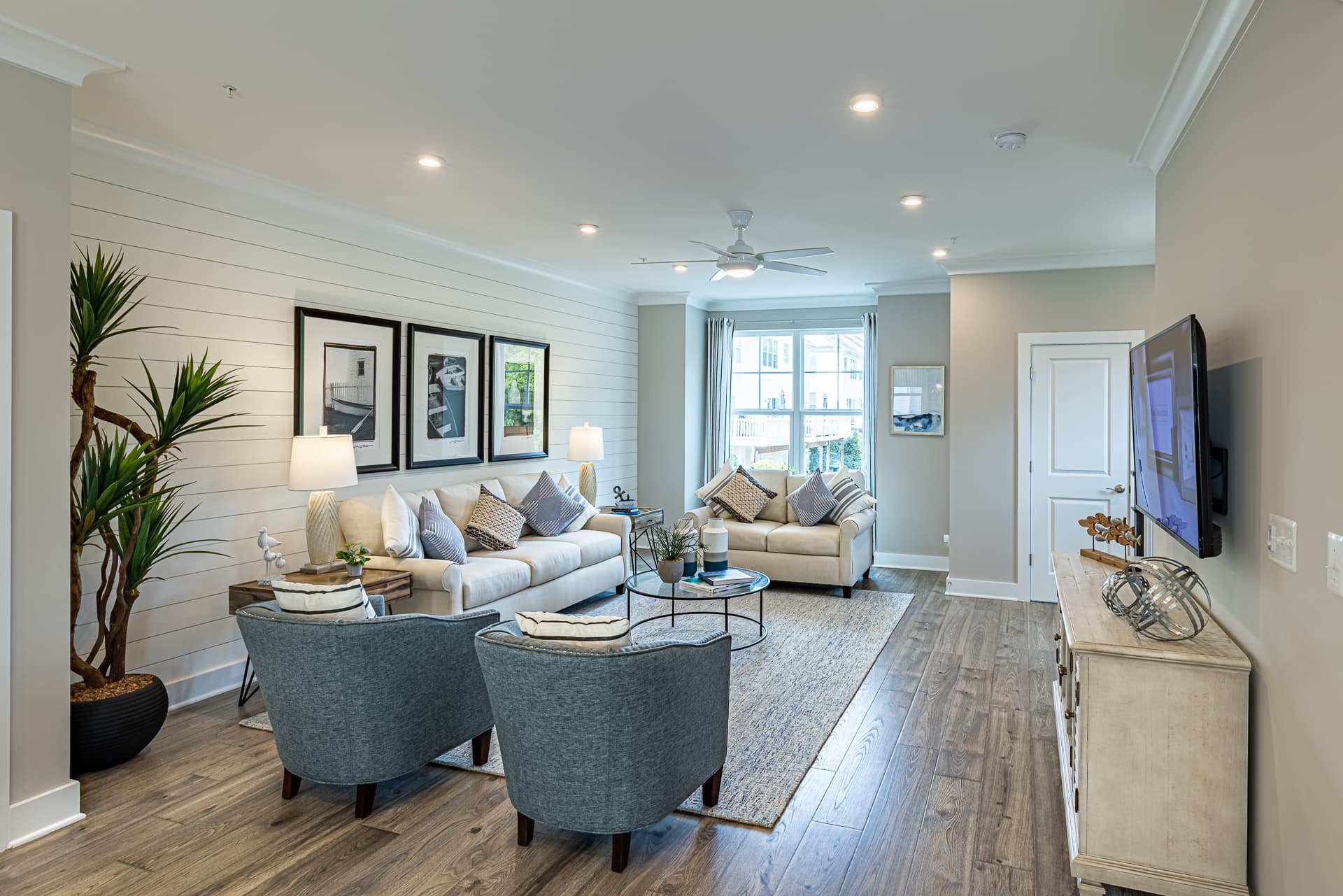 open great room offers plenty of natural light