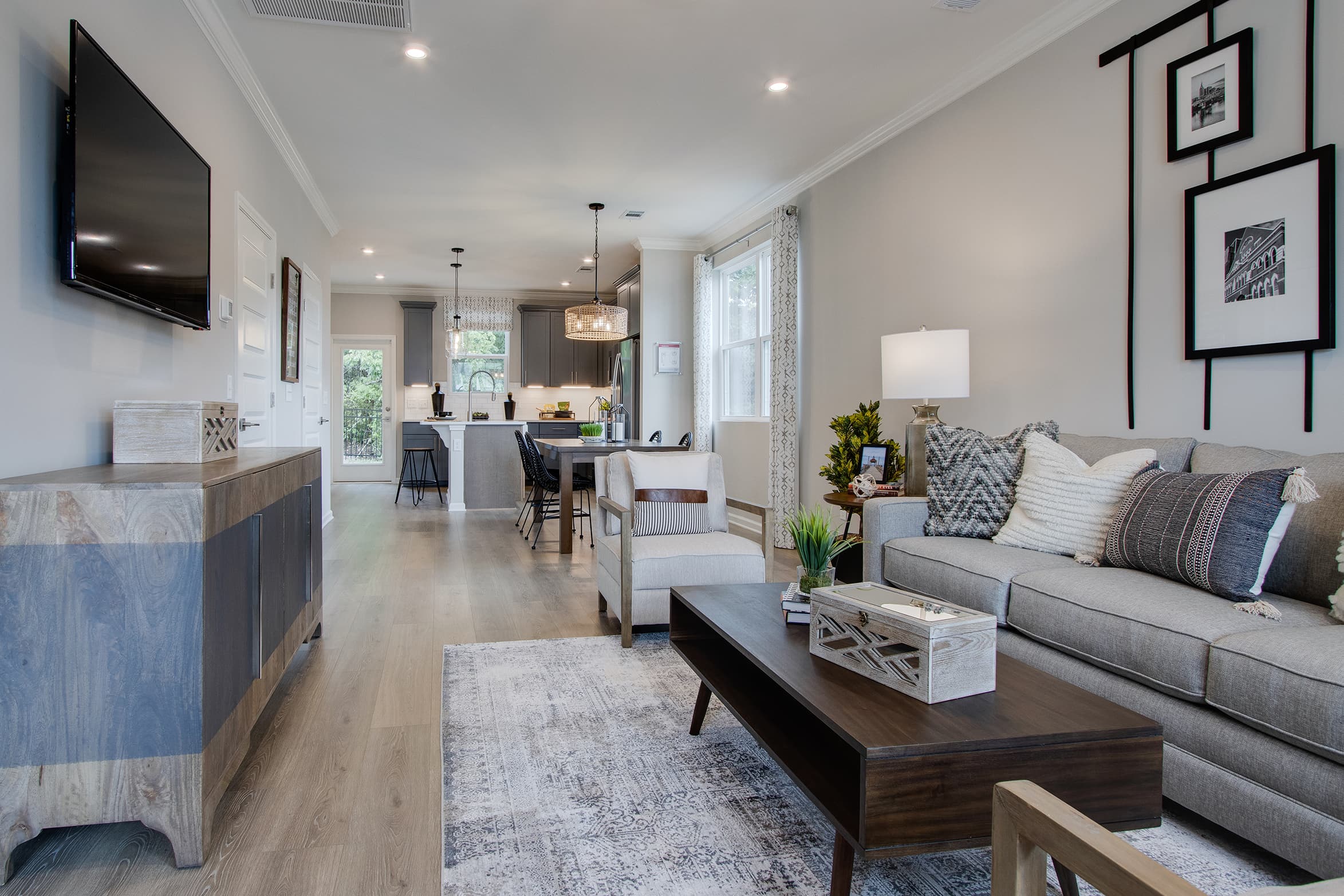 great room and kitchen for charlotte plan