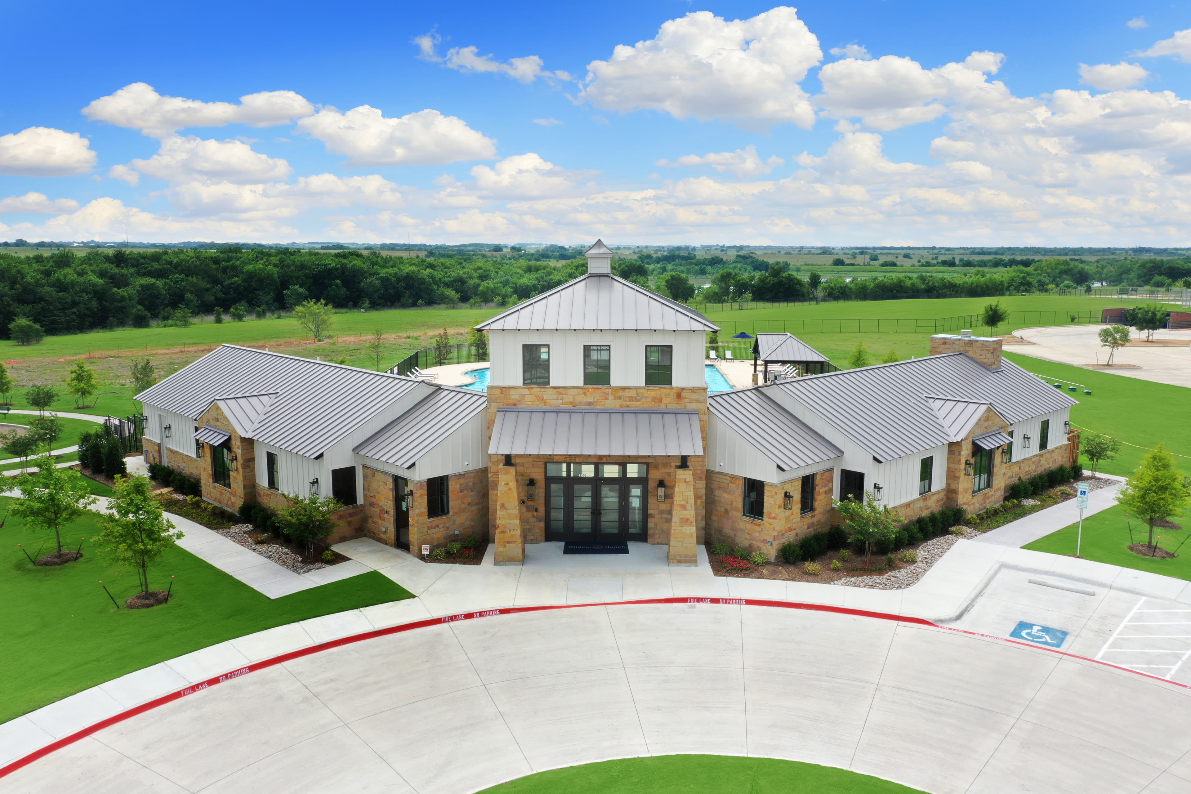 community amenity center with parking