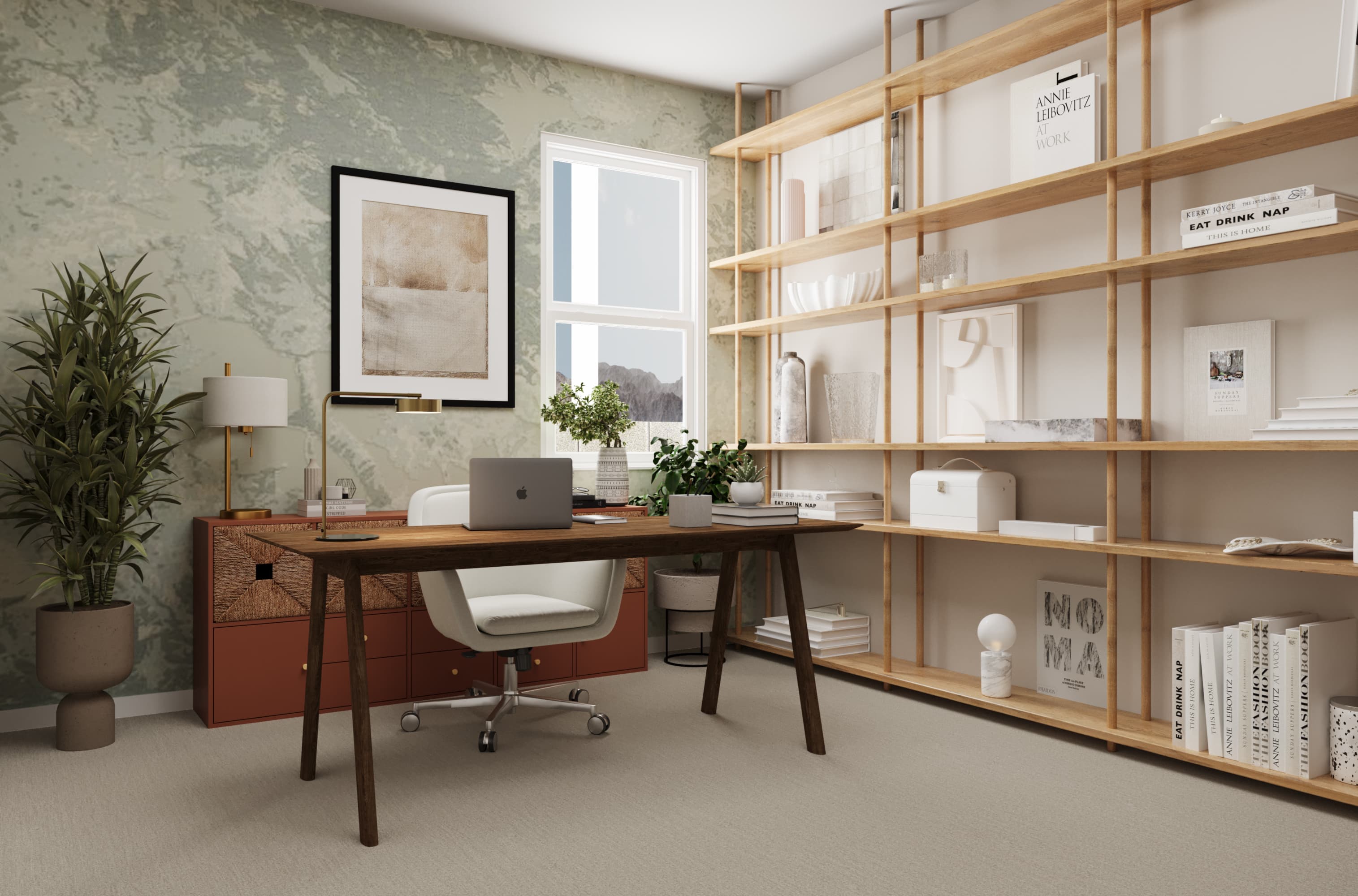 space to work from home with natural light