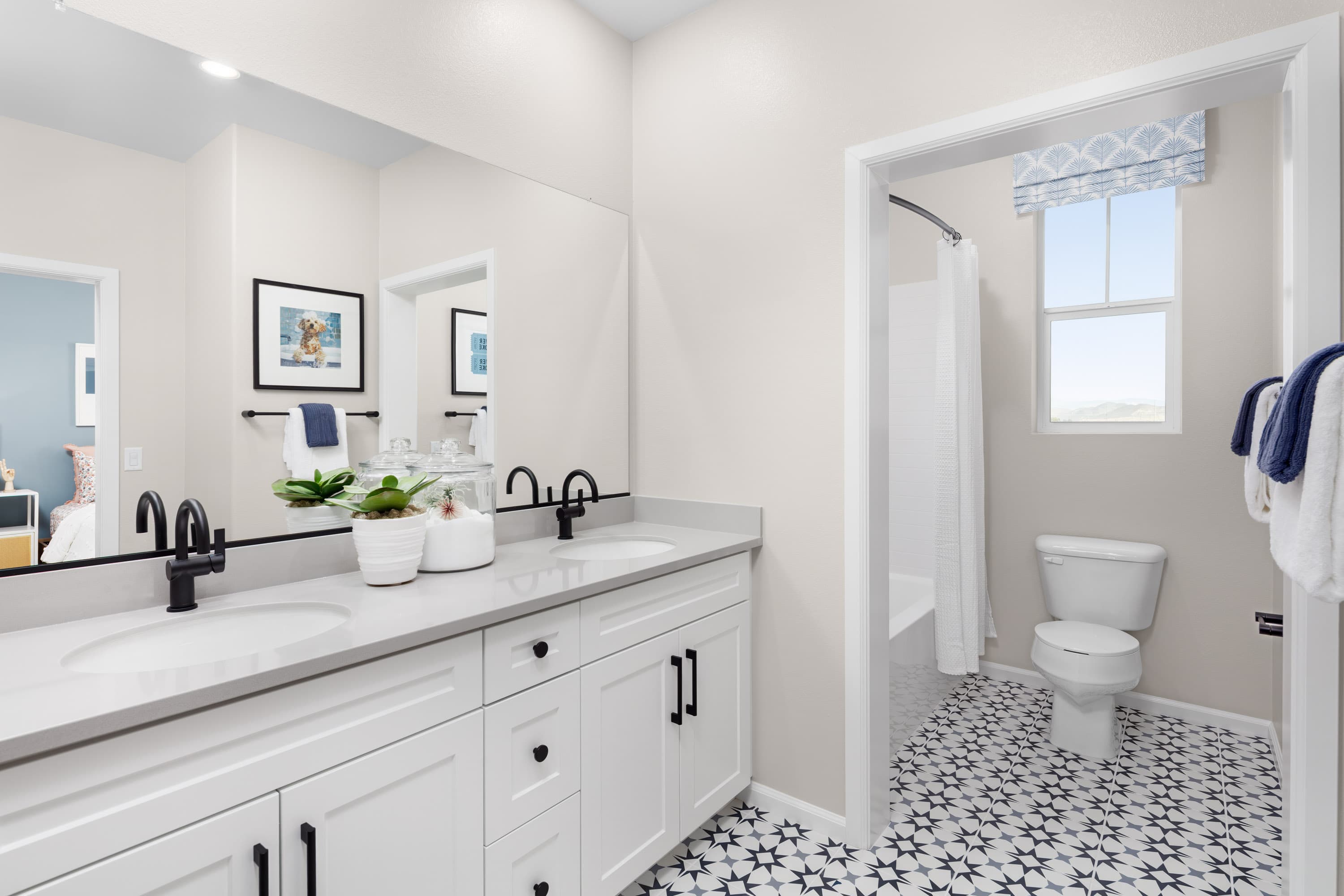 bathroom with jack and jill sink