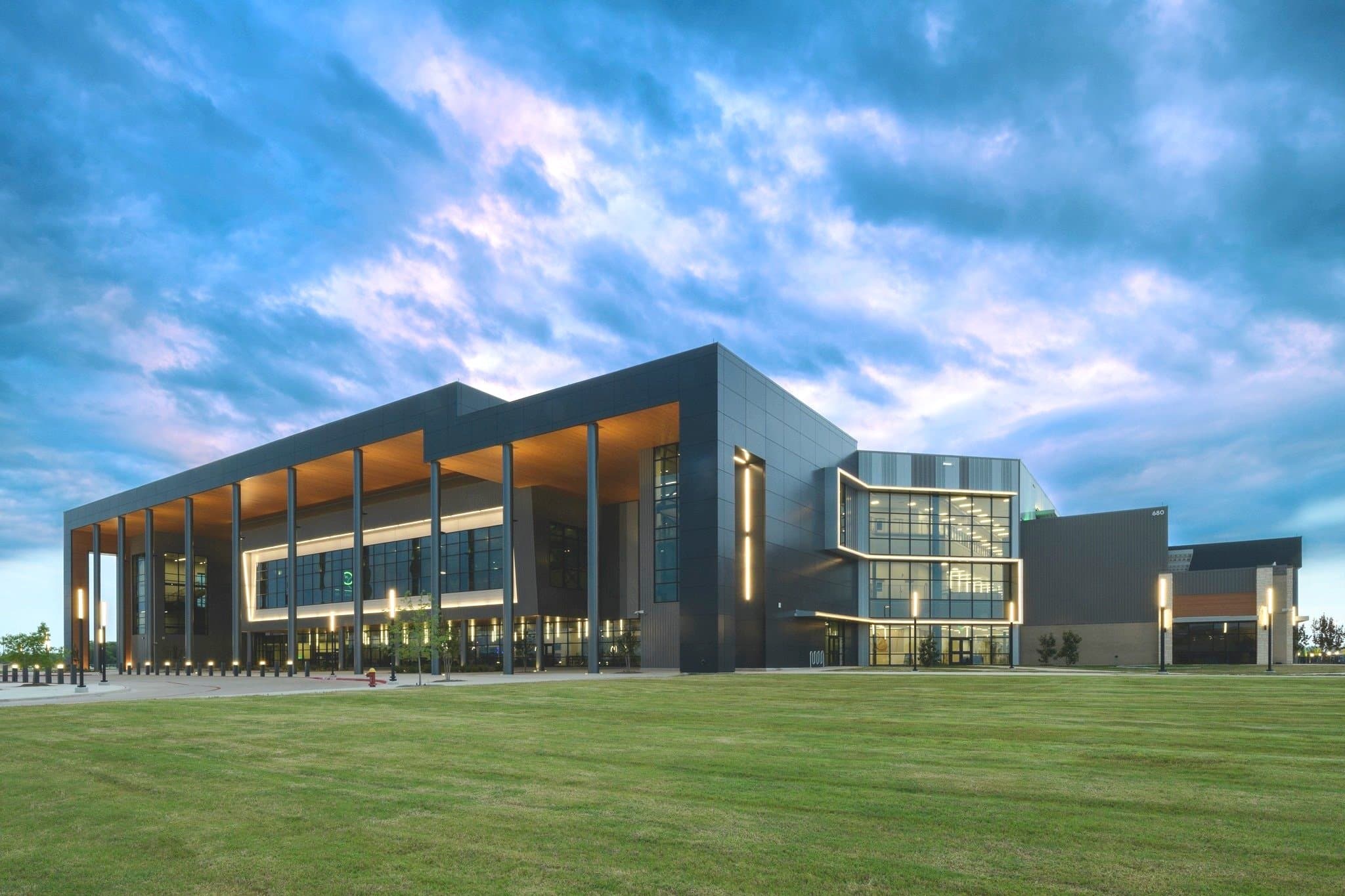 large career center building with windows