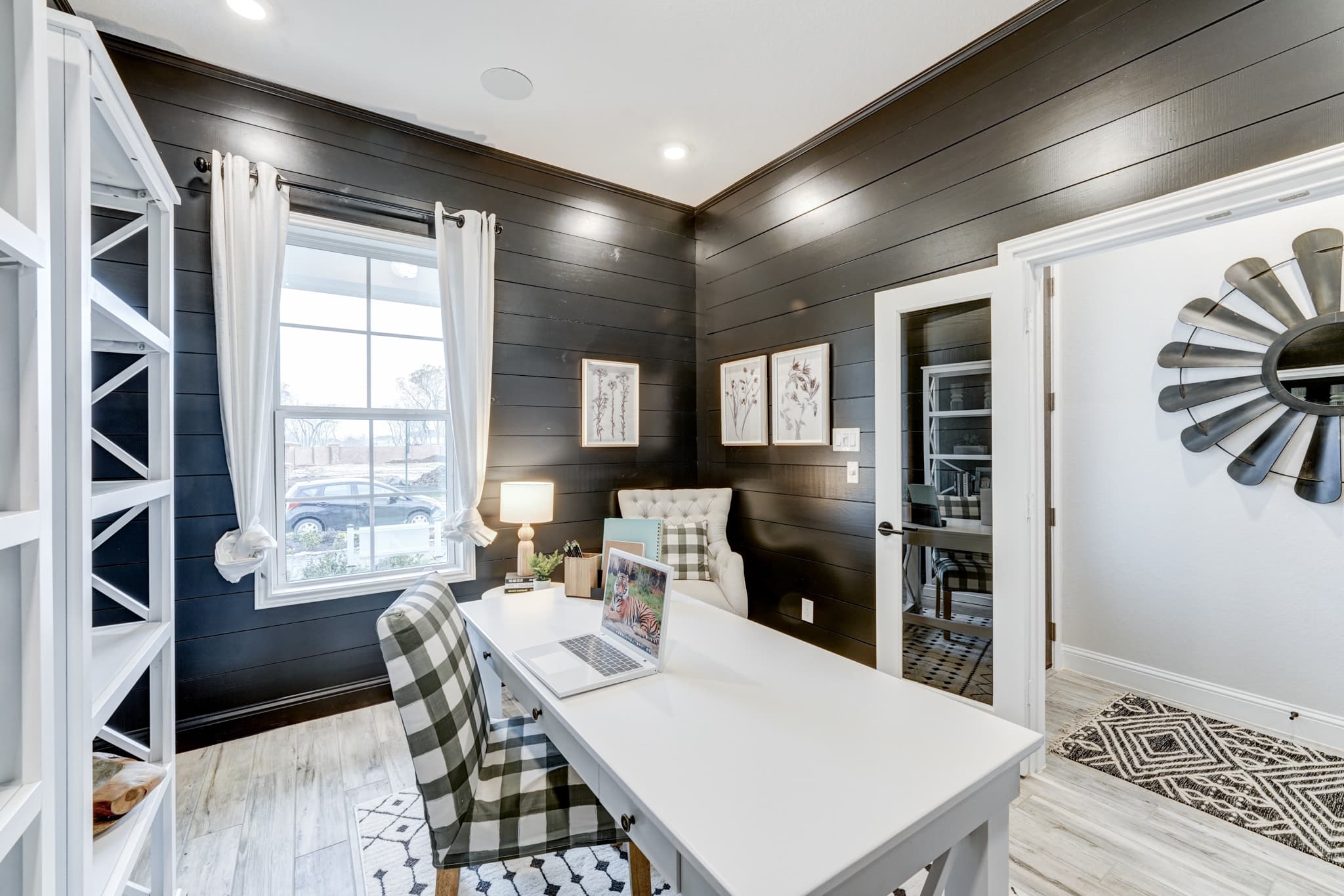 study with french doors 