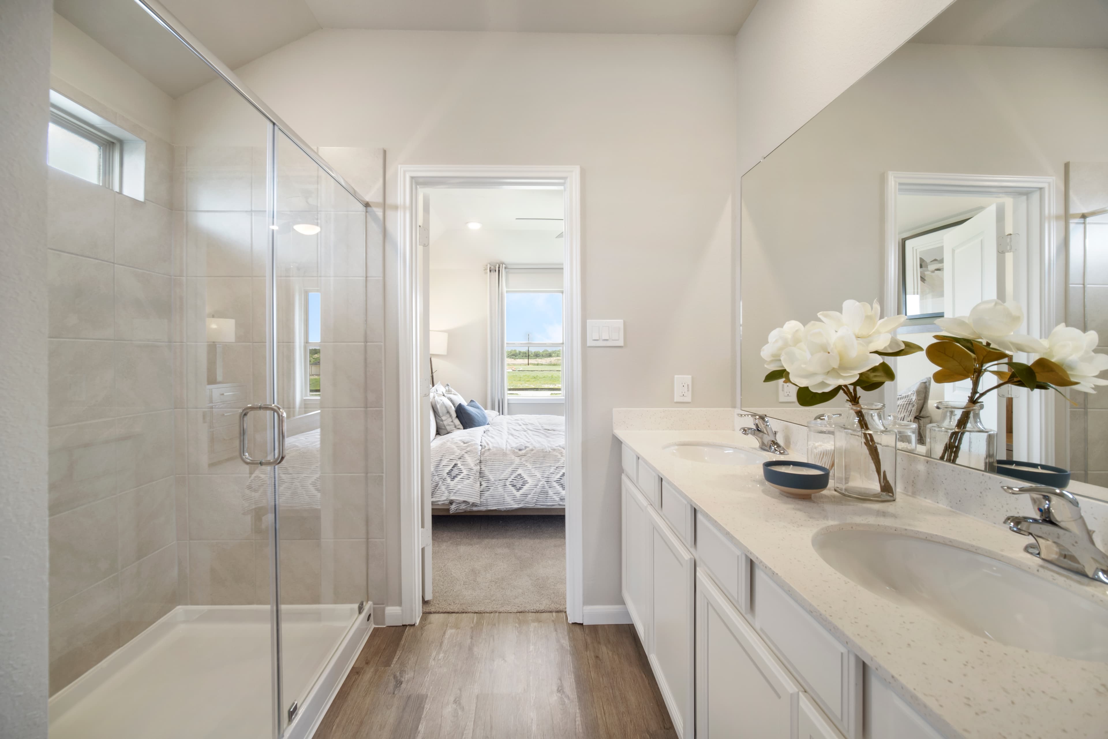 primary bathroom with super shower