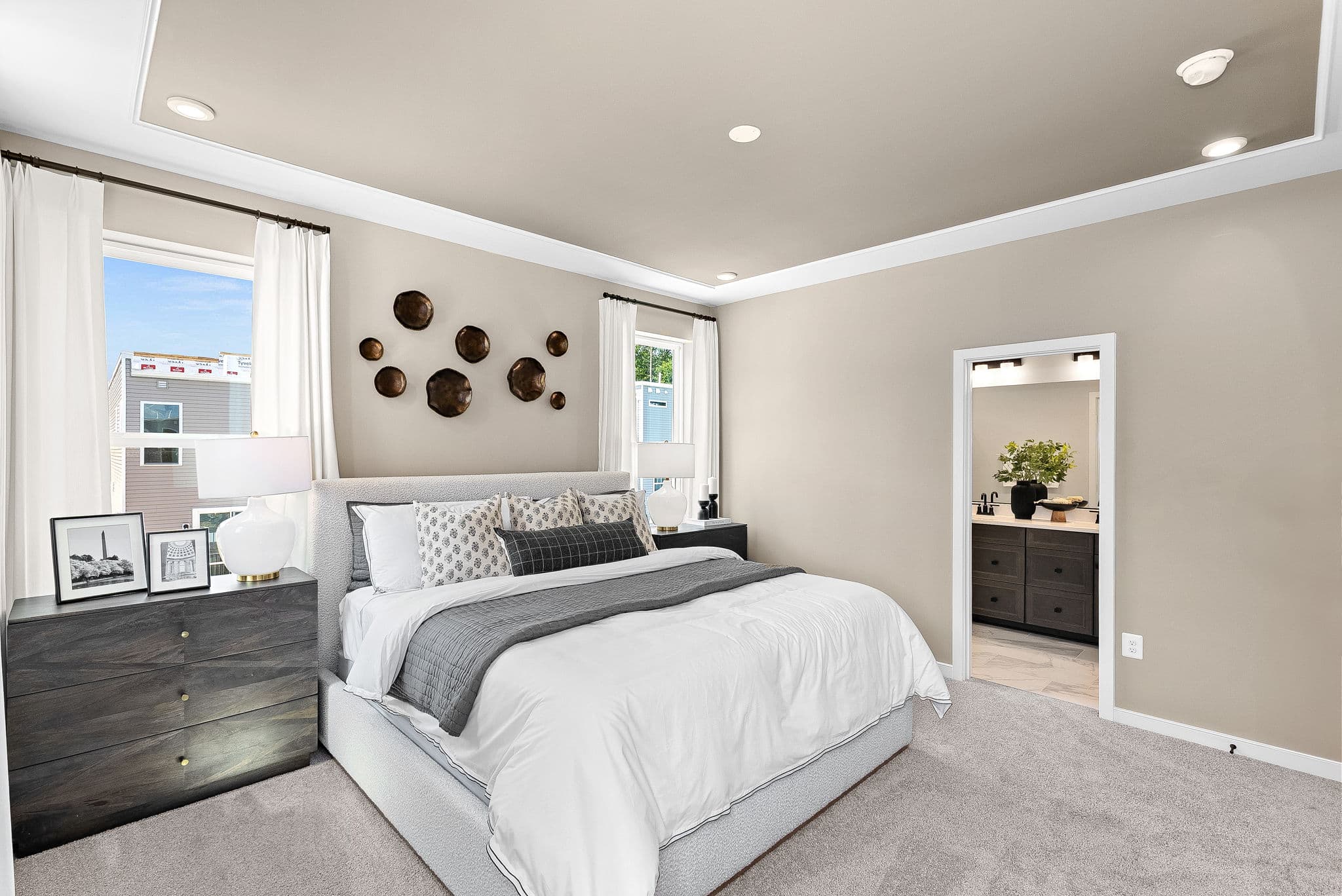 primary bedroom with access to bathroom